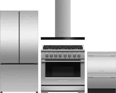 4 Piece Package Includes Refrigerator, Range, Hood And Dishwasher